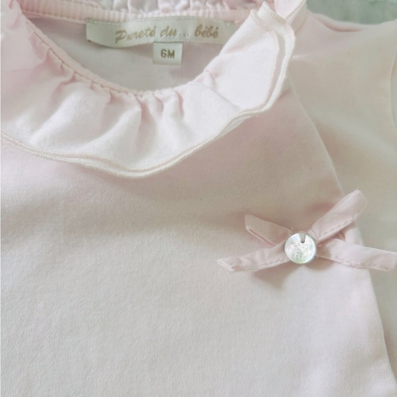 Pureté Du… Bébé Baby girls pink cotton babygrow - Picture 1 of 2